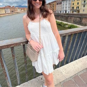 Urban Outfitters White Sleveless Dress